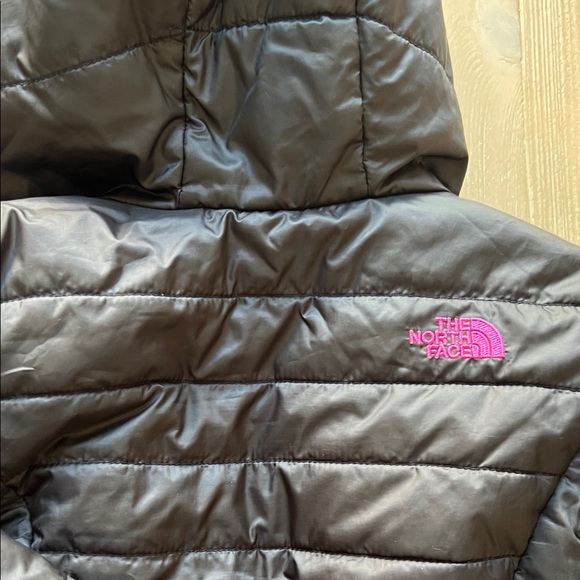 The North Face Black Jacket with Pink Trim - REVERSIBLE MOSS BUD - 3T - Picture 6 of 11
